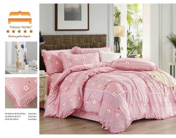 Lenjerie cu volanase si broderie 4 piese GM11